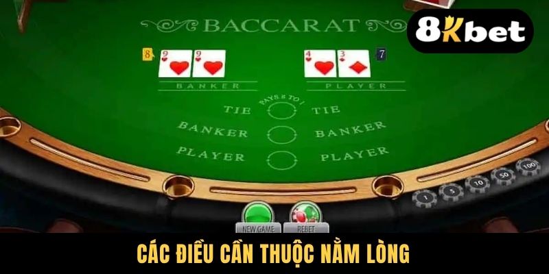 Học Cách Tính Điểm Baccarat Chuẩn, Chi Tiết Từ A Đến Z 3 Các điều cần thuộc nằm lòng