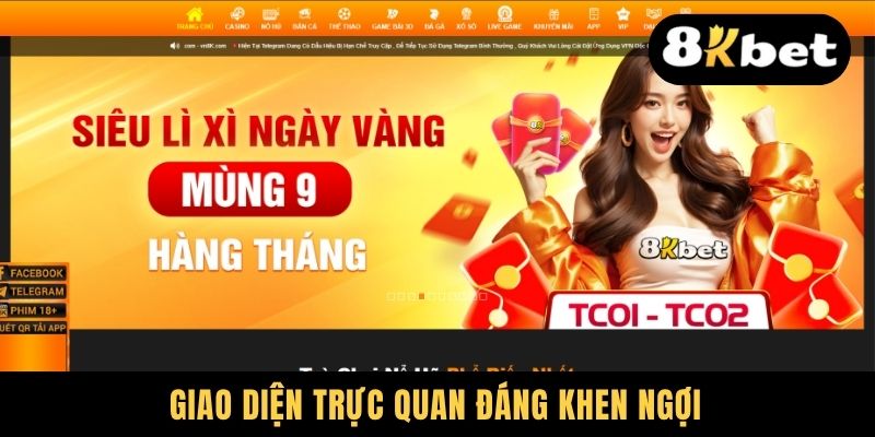 Giới Thiệu 8KBET - Nhà Cái Uy Tín, Cung Cấp Đa Dạng Game 2 Giao diện trực quan đáng khen ngợi