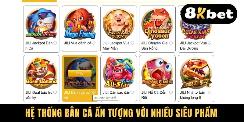 Jili Casino - Nhà Cung Cấp Game Sòng Bạc Uy Tín Top Đầu 2025 2 Hệ thống bắn cá ấn tượng với nhiều siêu phẩm